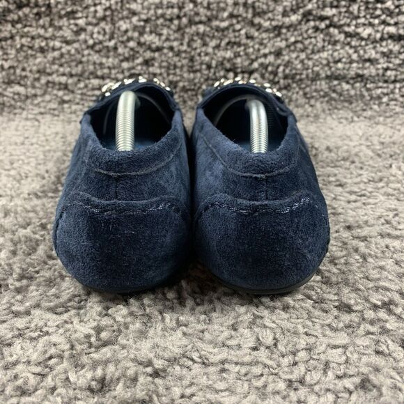 Vionic Mesa Slip On Leather Loafers 9 Womens Dark Navy Blue Orthopedic Suede - Picture 2 of 8